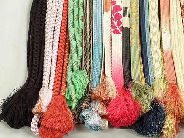 平和屋着物●和装小物　帯締め20本セット　高麗組　冠組　唐組　鎌倉組　大和組　鴨川組　金銀糸　逸品　CABL9380qe
