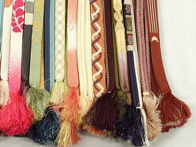 平和屋着物●和装小物　帯締め20本セット　高麗組　冠組　唐組　鎌倉組　大和組　鴨川組　金銀糸　逸品　CABL9380qe
