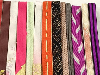 平和屋着物●和装小物　帯締め20本セット　高麗組　冠組　笹浪組　大和組　角八つ組　金糸　逸品　CABL9384qe