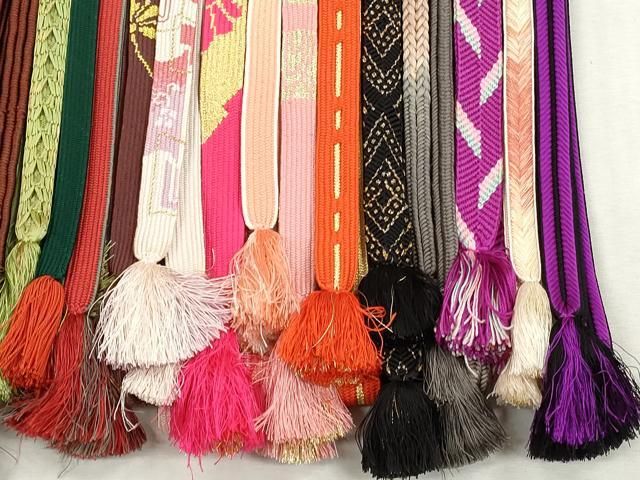 平和屋着物●和装小物　帯締め20本セット　高麗組　冠組　笹浪組　大和組　角八つ組　金糸　逸品　CABL9384qe