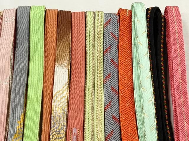 平和屋着物●和装小物　帯締め20本セット　高麗組　笹浪組　冠組　唐組　大和組　奈良組　観世組　金銀糸　逸品　CABL9385qe