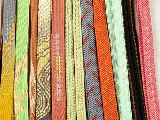 平和屋着物●和装小物　帯締め20本セット　高麗組　笹浪組　冠組　唐組　大和組　奈良組　観世組　金銀糸　逸品　CABL9385qe