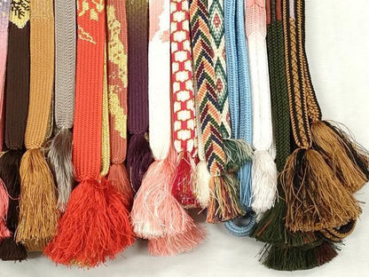 平和屋着物●和装小物　帯締め20本セット　高麗組　亀甲組　笹浪組　唐組　冠組　大和組　角八つ組　金糸　逸品　CABL9387qe