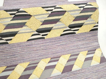 平和屋着物●太鼓柄袋帯 幾何学文様 金糸 正絹 逸品 CABL9601hy
