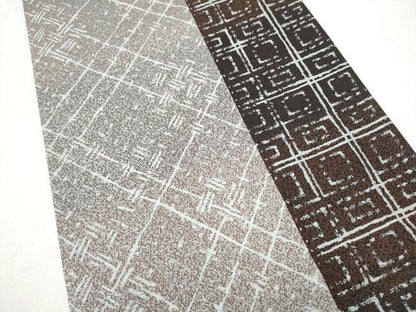 平和屋着物●西陣 両面 全通柄袋帯 紹巴織 幾何学文様 正絹 逸品 CABL9604hy