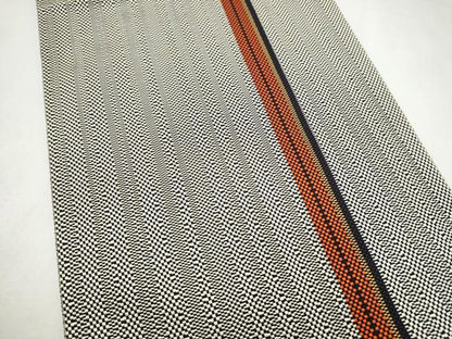 平和屋着物●本場筑前博多織　八寸名古屋帯　間道　正絹　逸品　CABL9618hy