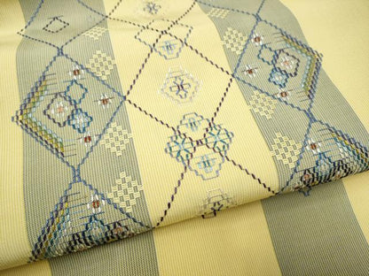 平和屋着物●九寸名古屋帯　首里花織　ますいわ屋扱い　正絹　逸品　CABL9626hy