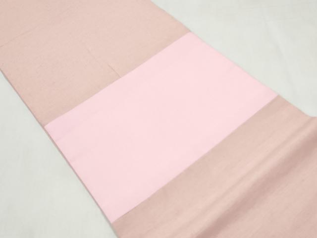 平和屋着物●九寸開き名古屋帯　作家物　紬地　遠山文　正絹　逸品　CABL9645hy