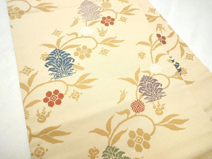 平和屋着物●九寸名古屋帯　名物裂　正絹　逸品　CABL9647hy