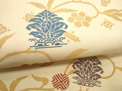平和屋着物●九寸名古屋帯　名物裂　正絹　逸品　CABL9647hy