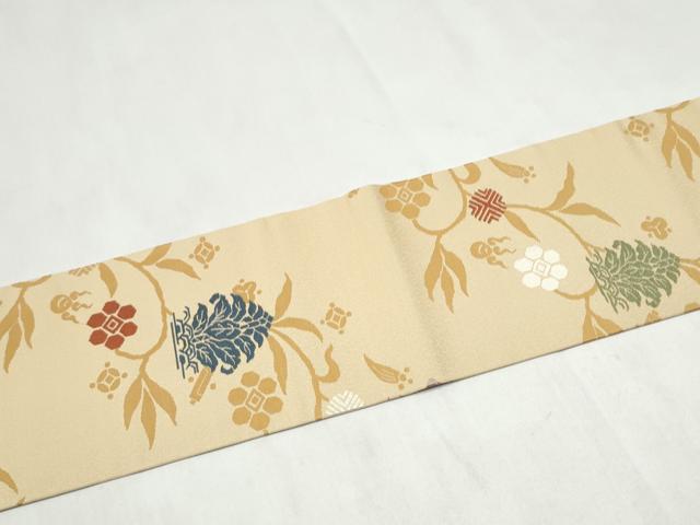 平和屋着物●九寸名古屋帯　名物裂　正絹　逸品　CABL9647hy