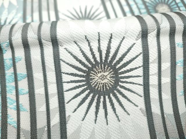 平和屋着物●本場筑前博多織　八寸名古屋帯　舞花間道　正絹　逸品　CABL9648hy