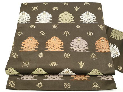 平和屋着物●九寸名古屋帯　名物裂　正絹　逸品　CABL9649hy