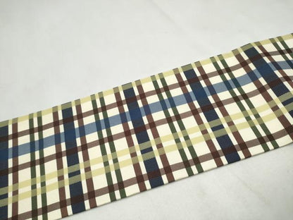 平和屋着物●全通柄　九寸名古屋帯　格子柄　正絹　逸品　CABL9650hy