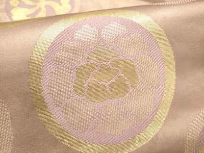平和屋着物●西陣　川島織物　九寸名古屋帯　花蝶丸文　金糸　正絹　逸品　CABL9660hy