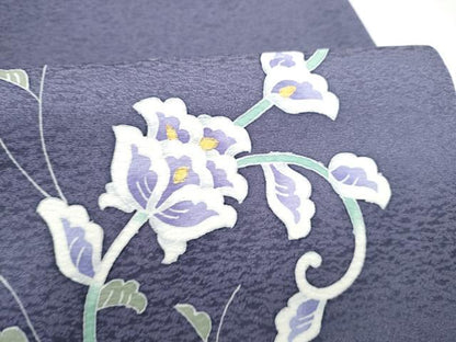 平和屋着物●友禅作家　佐波古直明　九寸開き名古屋帯　花唐草文　金彩　正絹　逸品　CABL9661hy