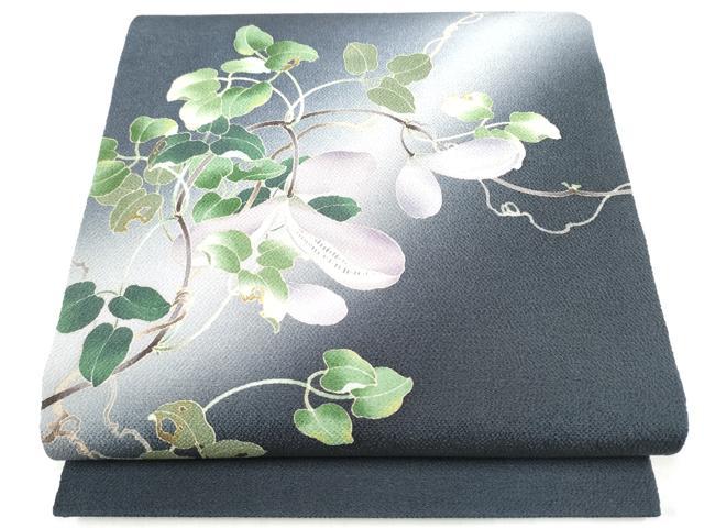 平和屋着物●友禅作家　茂野大生　九寸開き名古屋帯　瓢箪　健勝苑扱い　鬼しぼ縮緬　正絹　逸品　CABL9663hy