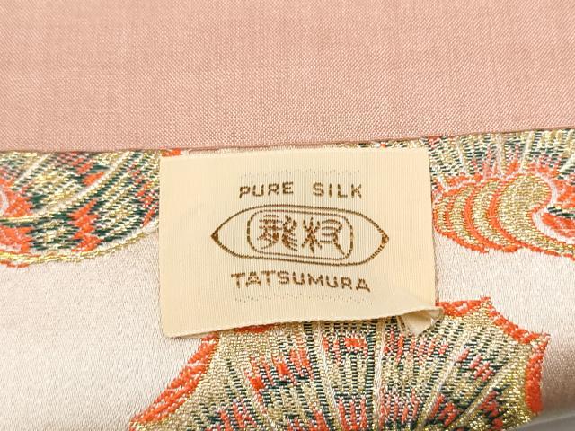 平和屋着物●龍村美術織物 　全通柄　九寸名古屋帯　彩貝文　金糸　正絹　逸品　CABL9664hy