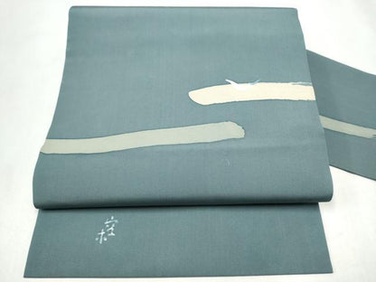 平和屋着物●日展染色作家　高久空木　ろうけつ染　塩瀬　九寸名古屋帯　抽象文様　正絹　逸品　CABL9678hy