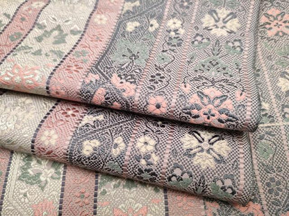平和屋着物●本場筑前博多織　八寸名古屋帯　花間道　正絹　逸品　CABL9685hy