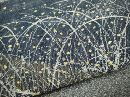 平和屋着物●九寸名古屋帯　草木文　金銀糸　正絹　逸品　CABL9691hy