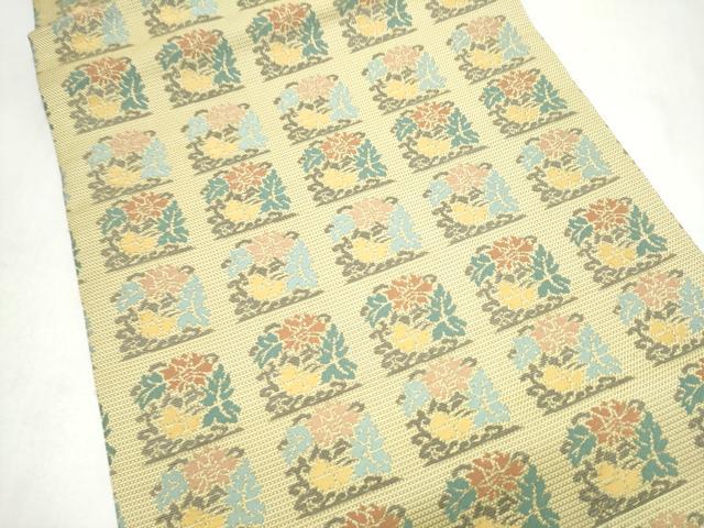 平和屋着物●西陣　川島織物　九寸開き名古屋帯　草花文　正絹　逸品　CABL9693hy