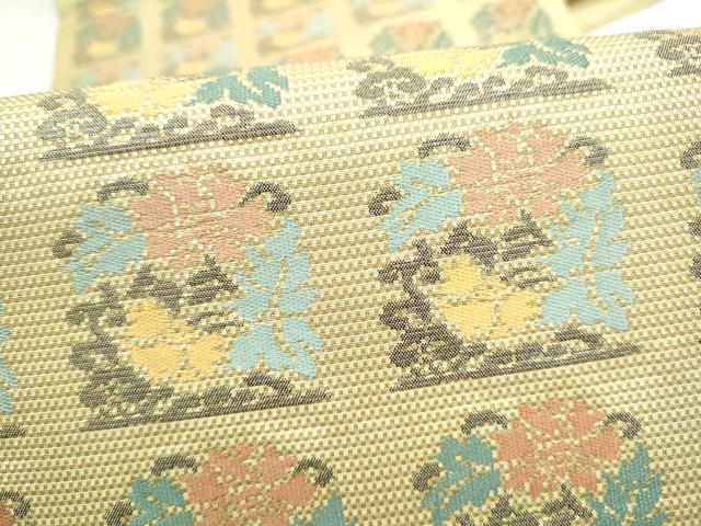 平和屋着物●西陣　川島織物　九寸開き名古屋帯　草花文　正絹　逸品　CABL9693hy