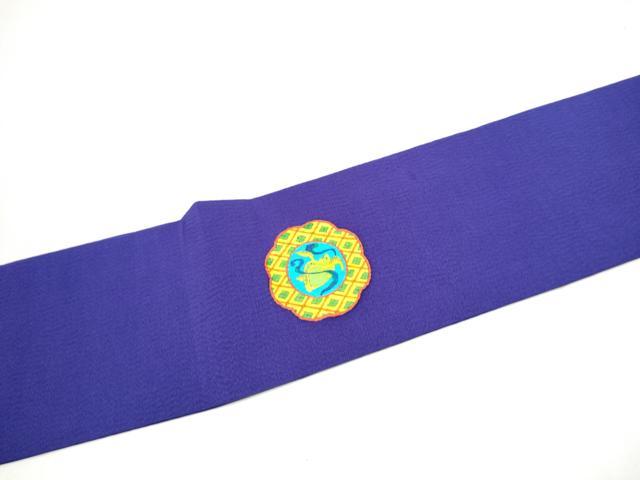 平和屋着物●九寸名古屋帯　亀　草花文　正絹　逸品　CABL9707hy