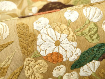 平和屋着物●六通柄袋帯　唐織　草花文　正絹　逸品　CABL9746hy