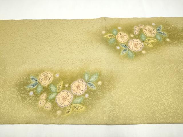 平和屋着物●太鼓柄袋帯 作家物 辻が花 金通し地 正絹 逸品 CABL9750hy