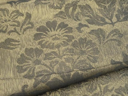 平和屋着物●両面　六通柄袋帯　草花文　金糸　正絹　逸品　CABL9754hy
