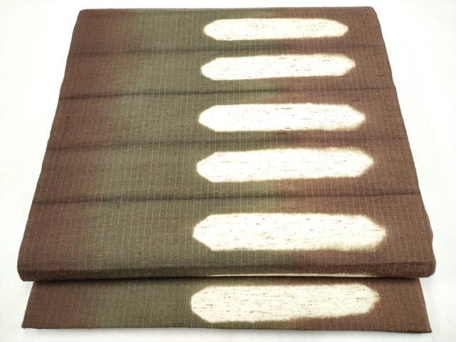平和屋着物●西陣　全通柄袋帯　ぜんまい紬　霞文　証紙付き　正絹　逸品　CABL9759hy
