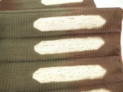 平和屋着物●西陣　全通柄袋帯　ぜんまい紬　霞文　証紙付き　正絹　逸品　CABL9759hy