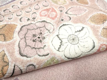 平和屋着物●太鼓柄袋帯　絞り　辻が花　ラメ糸　正絹　逸品　CABL9762hy