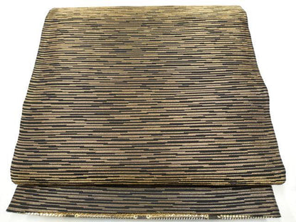 平和屋着物●六通柄袋帯　鎧脅し　金糸　正絹　逸品　CABL9763hy