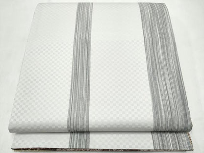 平和屋着物●両面　全通柄袋帯　流水文　金糸　正絹　逸品　CABL9769hy