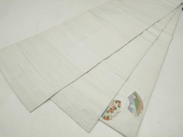 平和屋着物●太鼓柄袋帯　すくい織　地紙人物文　金糸　正絹　逸品　CABL9777hy
