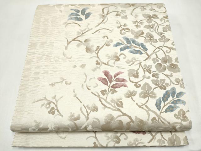 平和屋着物●京の名門・菱屋六右ェ門　六通柄袋帯　唐草文　正絹　逸品　CABL9783hy