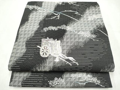 平和屋着物●金彩友禅　卓越技能者・名工・和田光正　両面　太鼓柄袋帯　髙蒔絵　金銀彩　さが美扱い　正絹　逸品　CABL9788hy