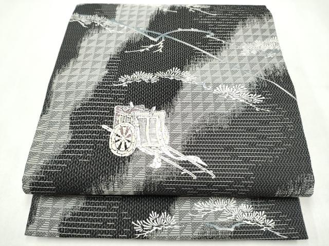平和屋着物●金彩友禅　卓越技能者・名工・和田光正　両面　太鼓柄袋帯　髙蒔絵　金銀彩　さが美扱い　正絹　逸品　CABL9788hy
