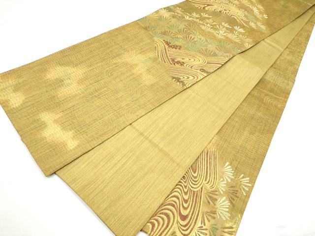 平和屋着物●六通柄袋帯　陶眩　金糸　正絹　逸品　CABL9789hy