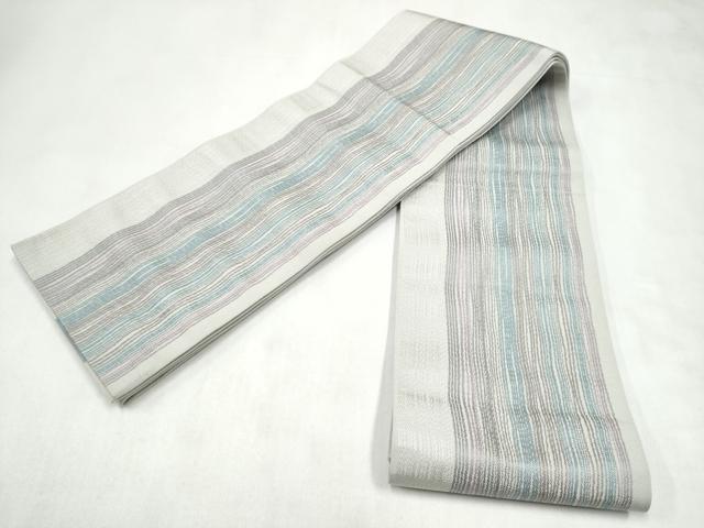 平和屋着物●本場筑前博多織　半幅帯　霞文　小野和也作　証紙付き　正絹　逸品　CABL9820hy