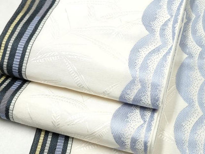 平和屋着物●本場筑前博多織　半幅帯　枝葉文　正絹　逸品　CABL9827hy