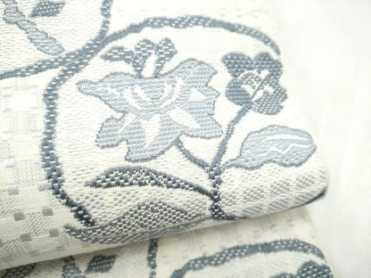 平和屋着物●本場筑前博多織　半幅帯　枝花文　正絹　逸品　CABL9842hy