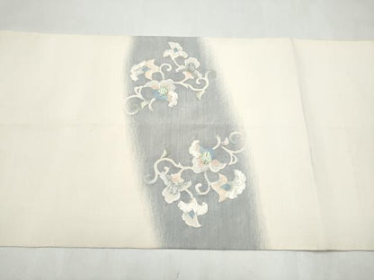 平和屋着物●太鼓柄袋帯　すくい織　小大丸　花唐草文　たとう紙付き　正絹　逸品　CABL9870hy
