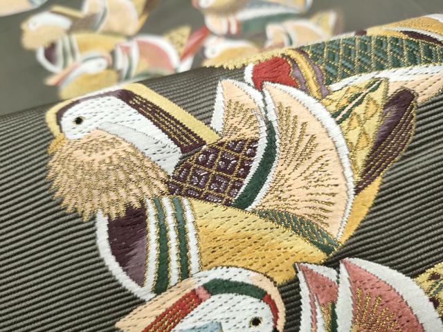 平和屋着物●西陣の老舗　1782年創業　山下織物　六通柄袋帯　唐織　春陽閑目　金糸　正絹　逸品　CABL9873hy