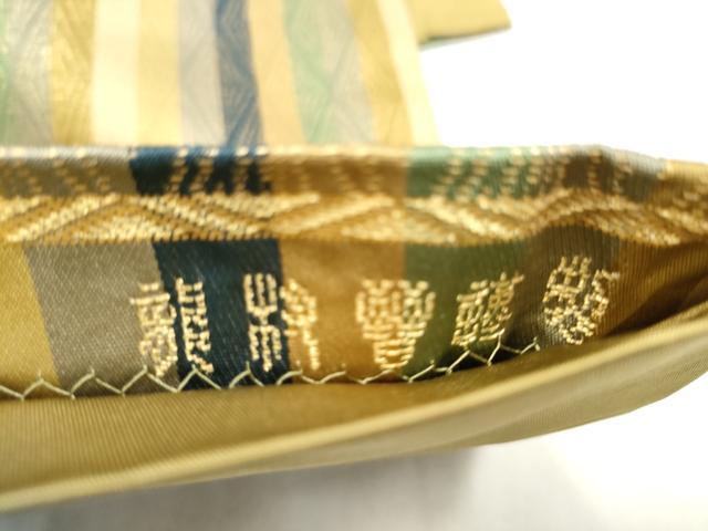 平和屋着物●龍村晋謹製　全通柄袋帯　名物金剛金欄錦　金糸　正絹　逸品　未使用　CABL9880hy