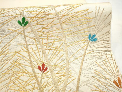 平和屋着物●龍村美術織物　たつむら　六通柄袋帯　慶松錦　金糸　正絹　逸品　CABL9890hy