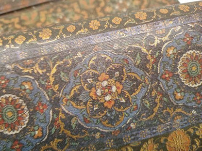 平和屋着物●六通柄袋帯　横段花唐草文　金糸　正絹　逸品　未使用　CABL9894hy
