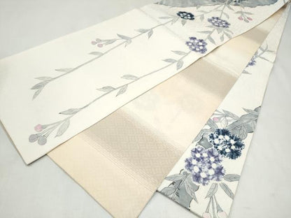 平和屋着物●六通柄袋帯　枝花文　正絹　逸品　CABL9904hy